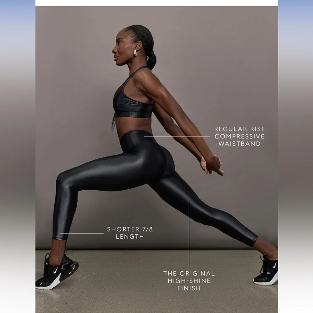 Carbon38 Regular Rise 7/8 Legging in Takara Shine LAST PAIR - Picture 2 of 3